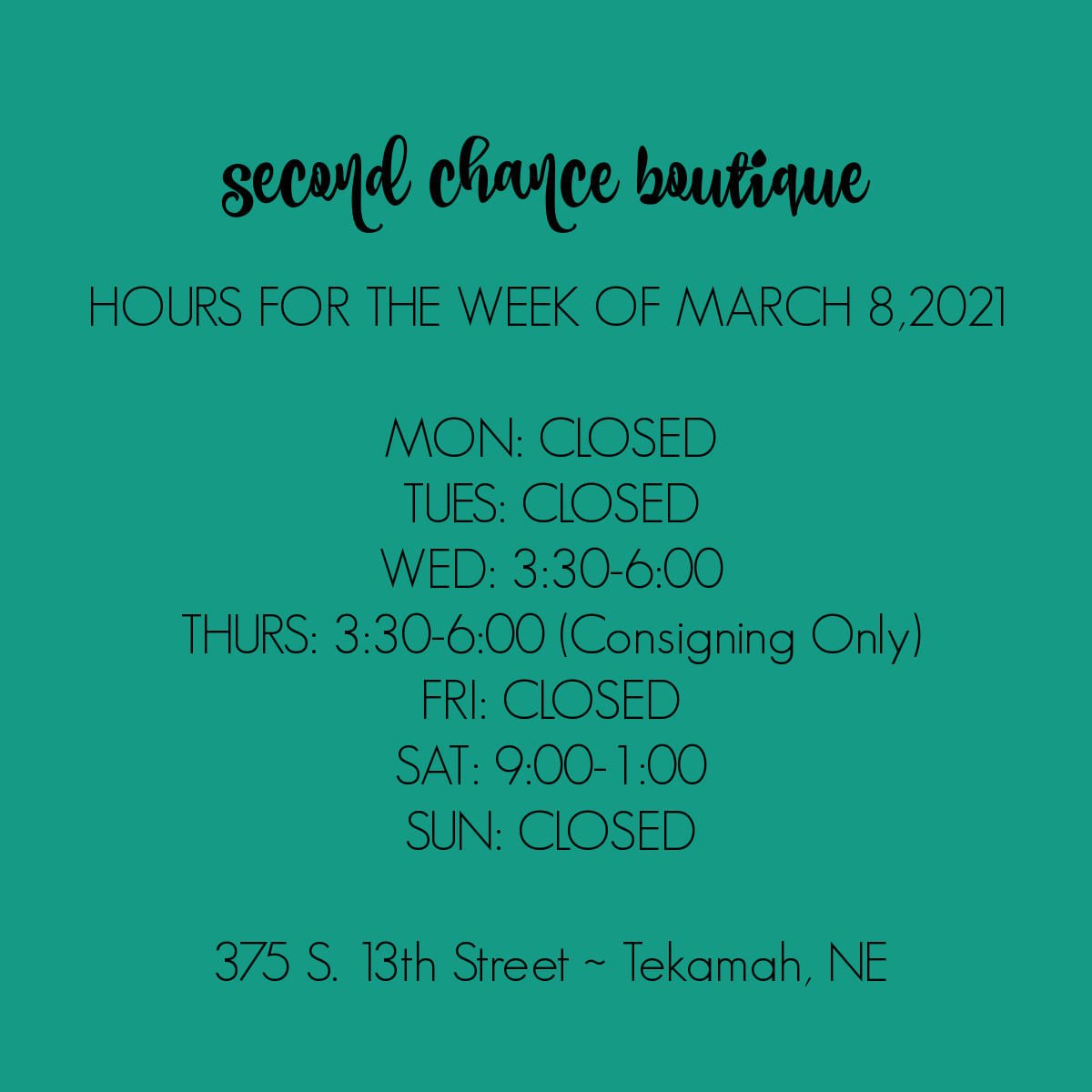 second chance boutique